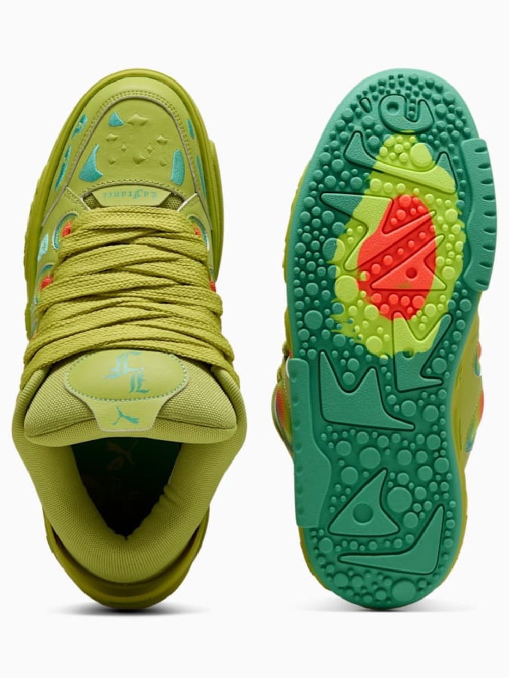 PUMA x LaMelo Ball LaFrancé "Heatmap" Kid’s (Grade School) Size 5 Sneakers Green - Picture 11 of 12